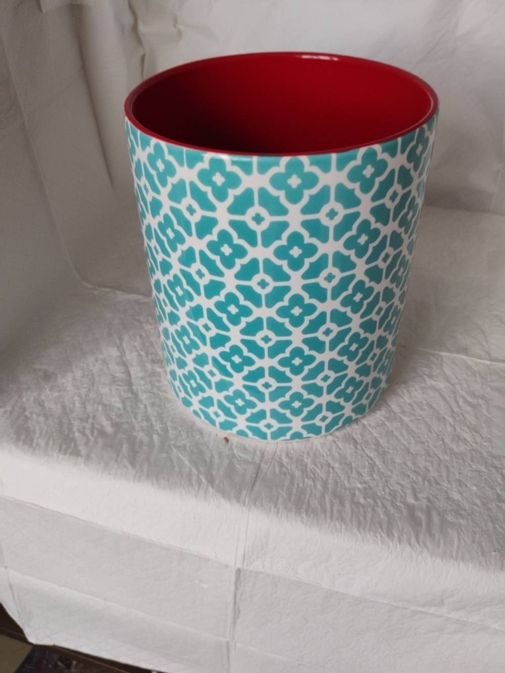 DOWAN Colorful Large Utensil Holder, 7.2" x 6.2" Ceramic Kitchen Utensil Holder